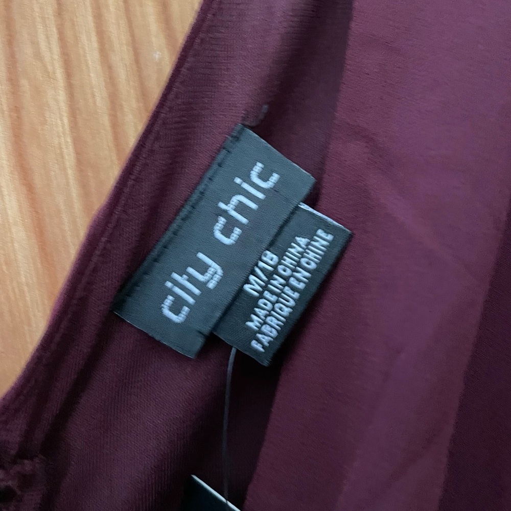NWT City Chic maxi flirty tier dress in Garnet, size 18 - Picture 9 of 11